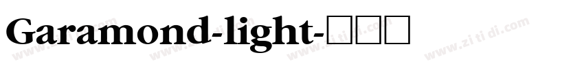 Garamond-light字体转换