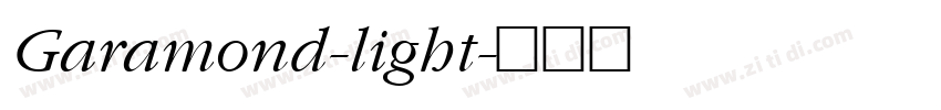 Garamond-light字体转换