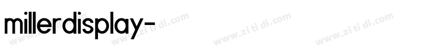 millerdisplay字体转换