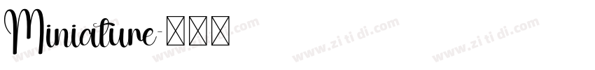 Miniature字体转换