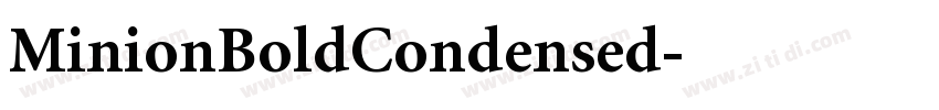 MinionBoldCondensed字体转换