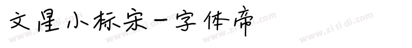 文星小标宋字体转换