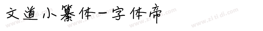 文道小纂体字体转换