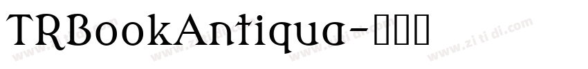 TRBookAntiqua字体转换