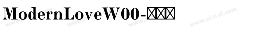 ModernLoveW00字体转换