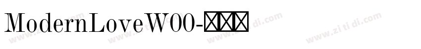 ModernLoveW00字体转换
