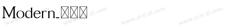 Modern字体转换