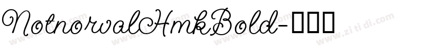 NotnorvalHmkBold字体转换
