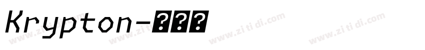 Krypton字体转换