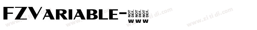 FZVariable字体转换 FZVariable字体转换
