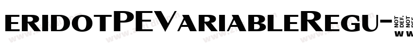 eridotPEVariableRegu字体转换