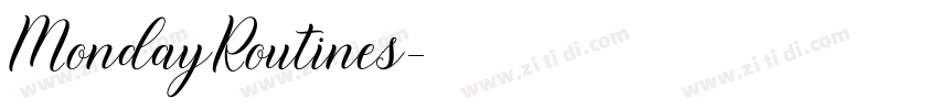 MondayRoutines字体转换