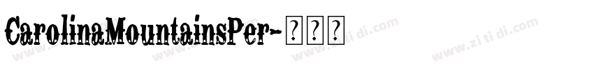 CarolinaMountainsPer字体转换