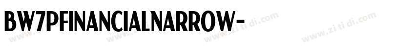 BW7pFinancialNarrow字体转换
