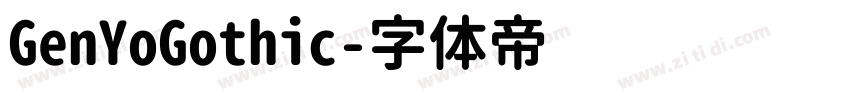 GenYoGothic字体转换