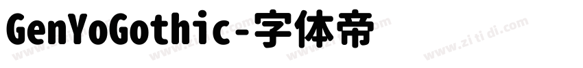 GenYoGothic字体转换
