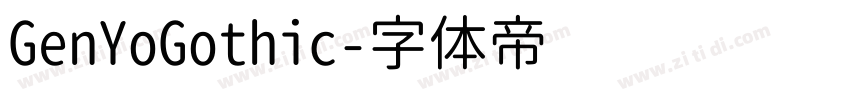 GenYoGothic字体转换
