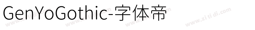 GenYoGothic字体转换