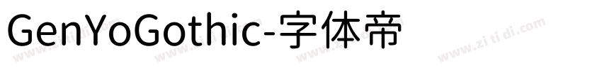 GenYoGothic字体转换