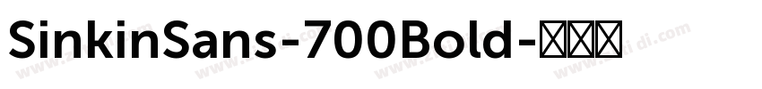 SinkinSans-700Bold字体转换
