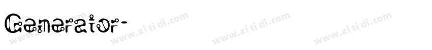 Generator字体转换
