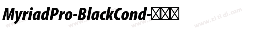 MyriadPro-BlackCond字体转换