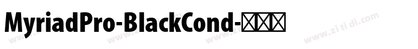 MyriadPro-BlackCond字体转换