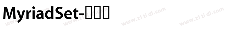 MyriadSet字体转换