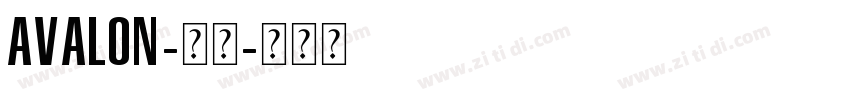 Avalon-常规字体转换