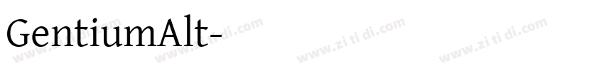 GentiumAlt字体转换