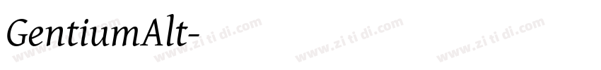 GentiumAlt字体转换