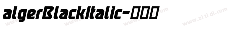 algerBlackItalic字体转换