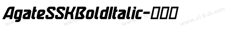 AgateSSKBoldItalic字体转换