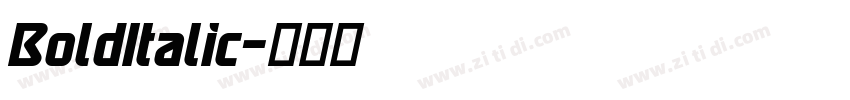 BoldItalic字体转换