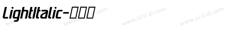LightItalic字体转换