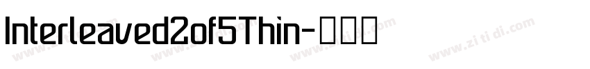 Interleaved2of5Thin字体转换