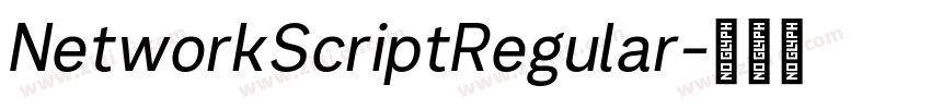 NetworkScriptRegular字体转换
