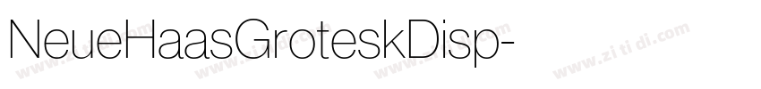 NeueHaasGroteskDisp字体转换