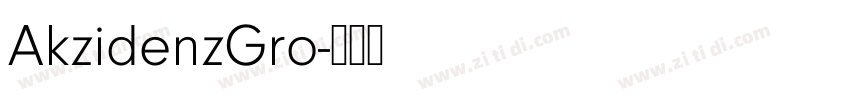 AkzidenzGro字体转换