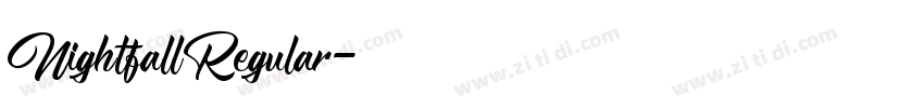 NightfallRegular字体转换