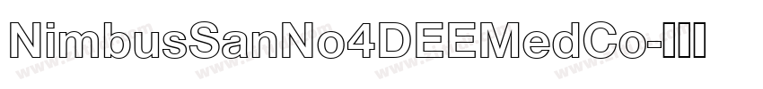NimbusSanNo4DEEMedCo字体转换