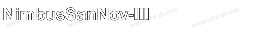 NimbusSanNov字体转换