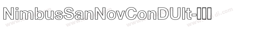 NimbusSanNovConDUlt字体转换