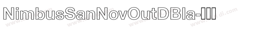 NimbusSanNovOutDBla字体转换