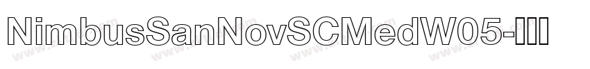 NimbusSanNovSCMedW05字体转换