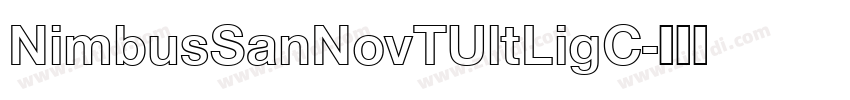 NimbusSanNovTUltLigC字体转换