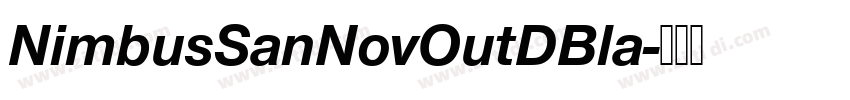 NimbusSanNovOutDBla字体转换