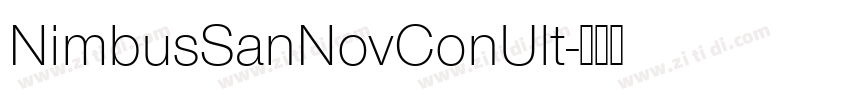 NimbusSanNovConUlt字体转换