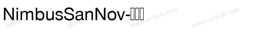 NimbusSanNov字体转换