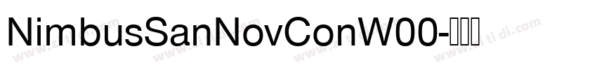 NimbusSanNovConW00字体转换